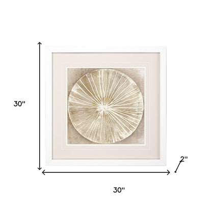 Emboss Beauty I White Framed Wall Art