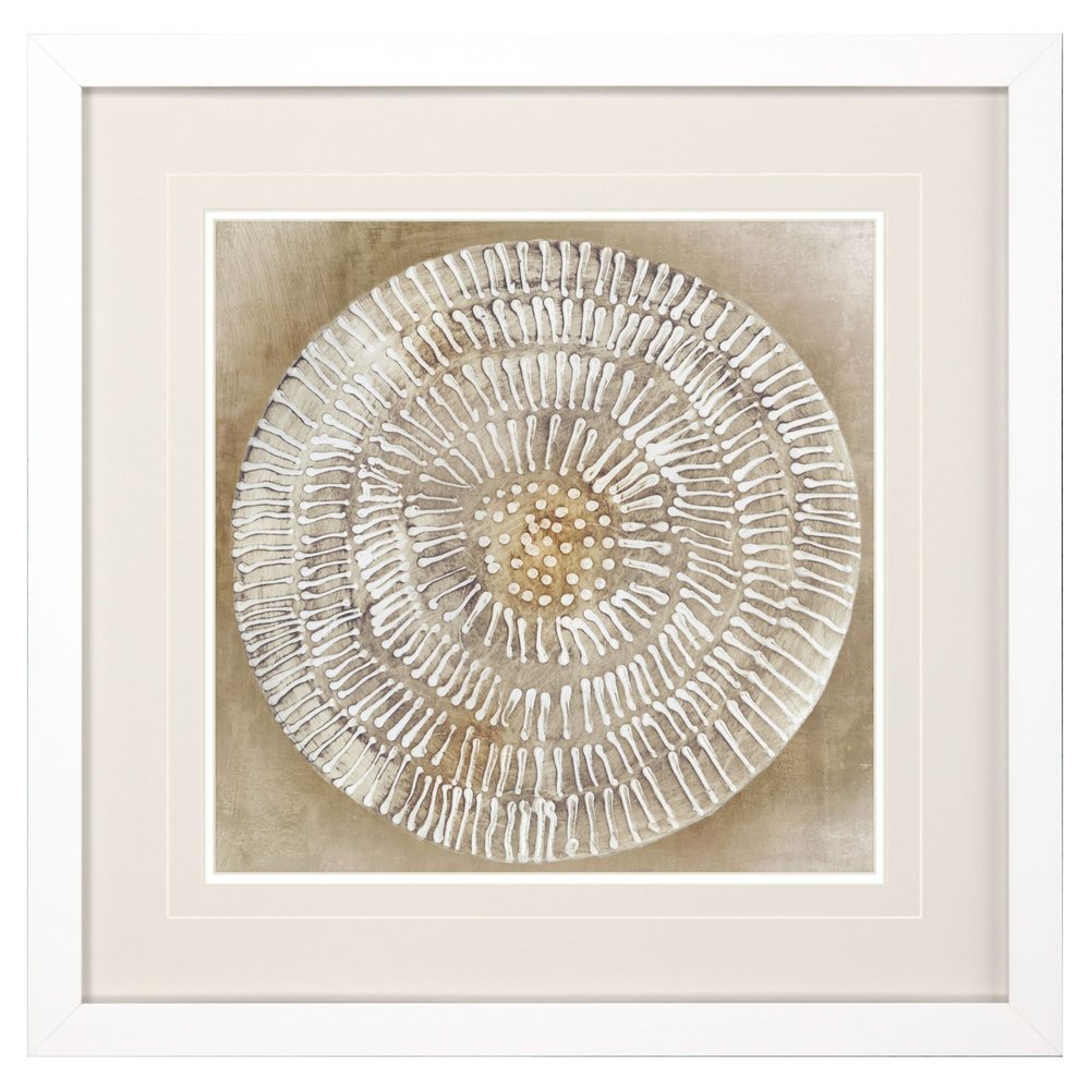 Emboss Beauty II White Framed Wall Art — view 1
