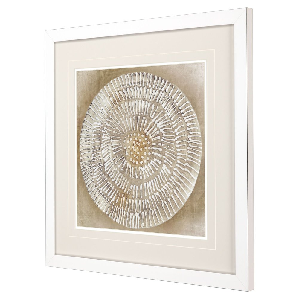 Emboss Beauty II White Framed Wall Art — view 2