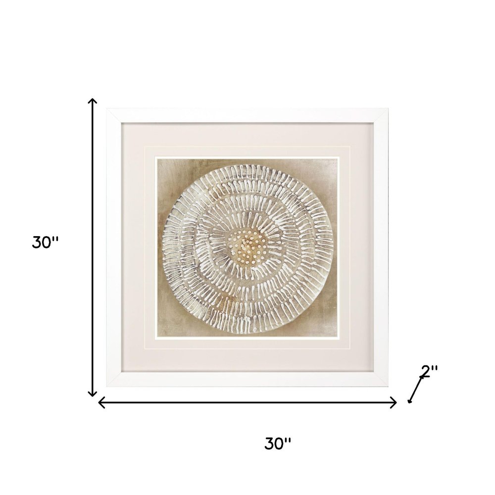 Emboss Beauty II White Framed Wall Art