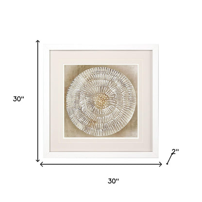 Emboss Beauty II White Framed Wall Art