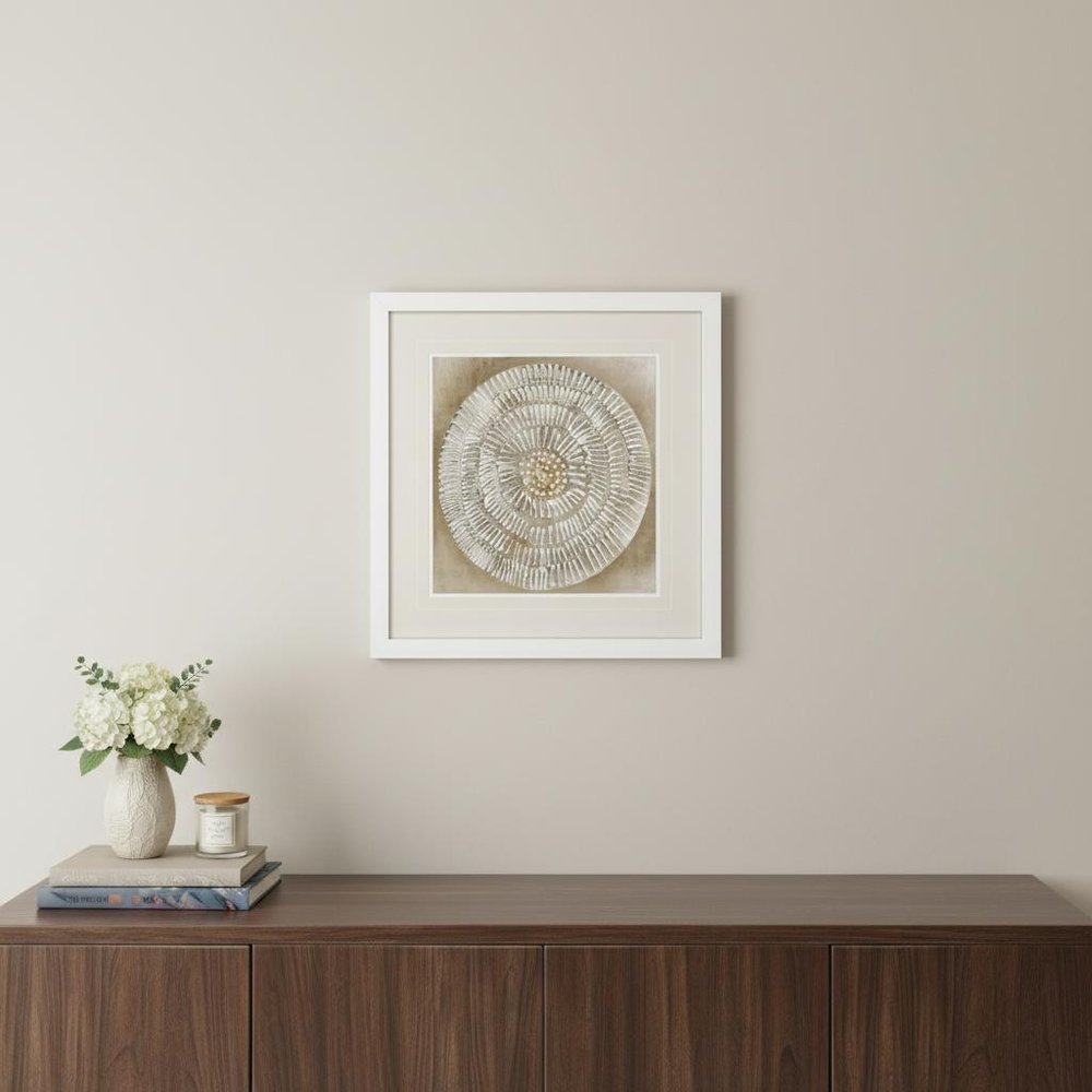 Emboss Beauty II White Framed Wall Art — view 6