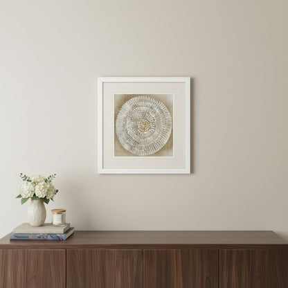 Emboss Beauty II White Framed Wall Art