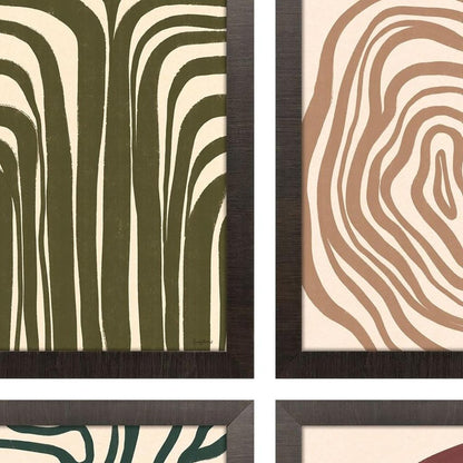 Organic Abstracts Dark Brown Framed Wall Art
