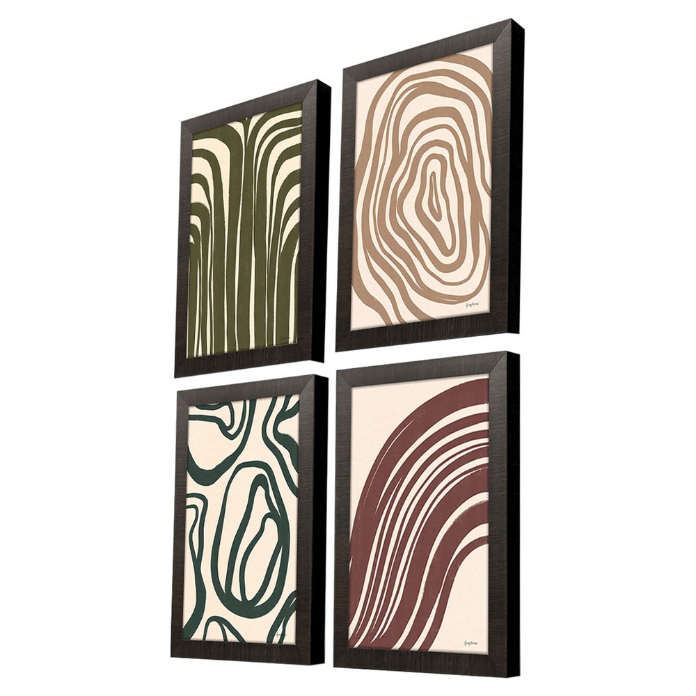 Organic Abstracts Dark Brown Framed Wall Art — view 2