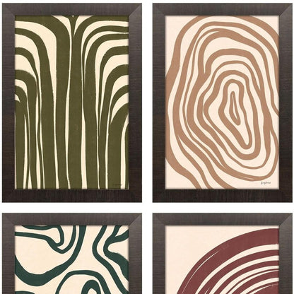 Organic Abstracts Dark Brown Framed Wall Art