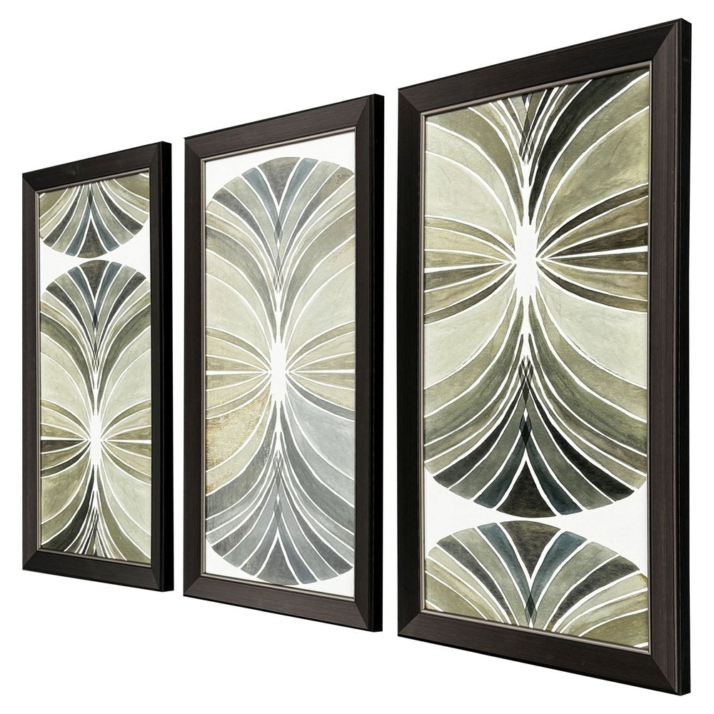 Palm Art Deco Dark Brown Framed Wall Art — view 2