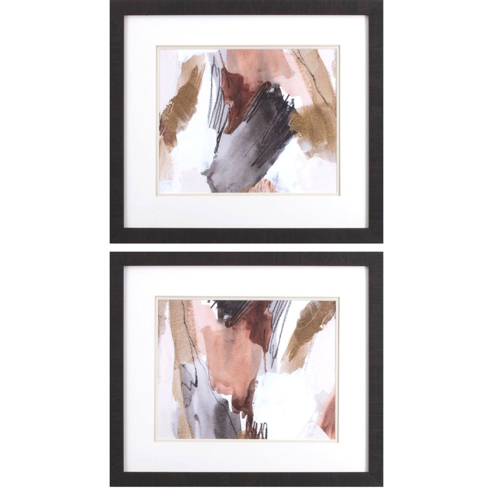 Antique Gold B Dark Brown Framed Wall Art — view 1