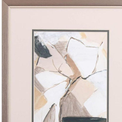 Marble Lines Silver Framed Wall Art