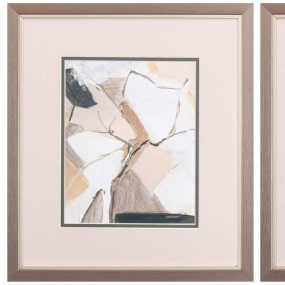Marble Lines Silver Framed Wall Art