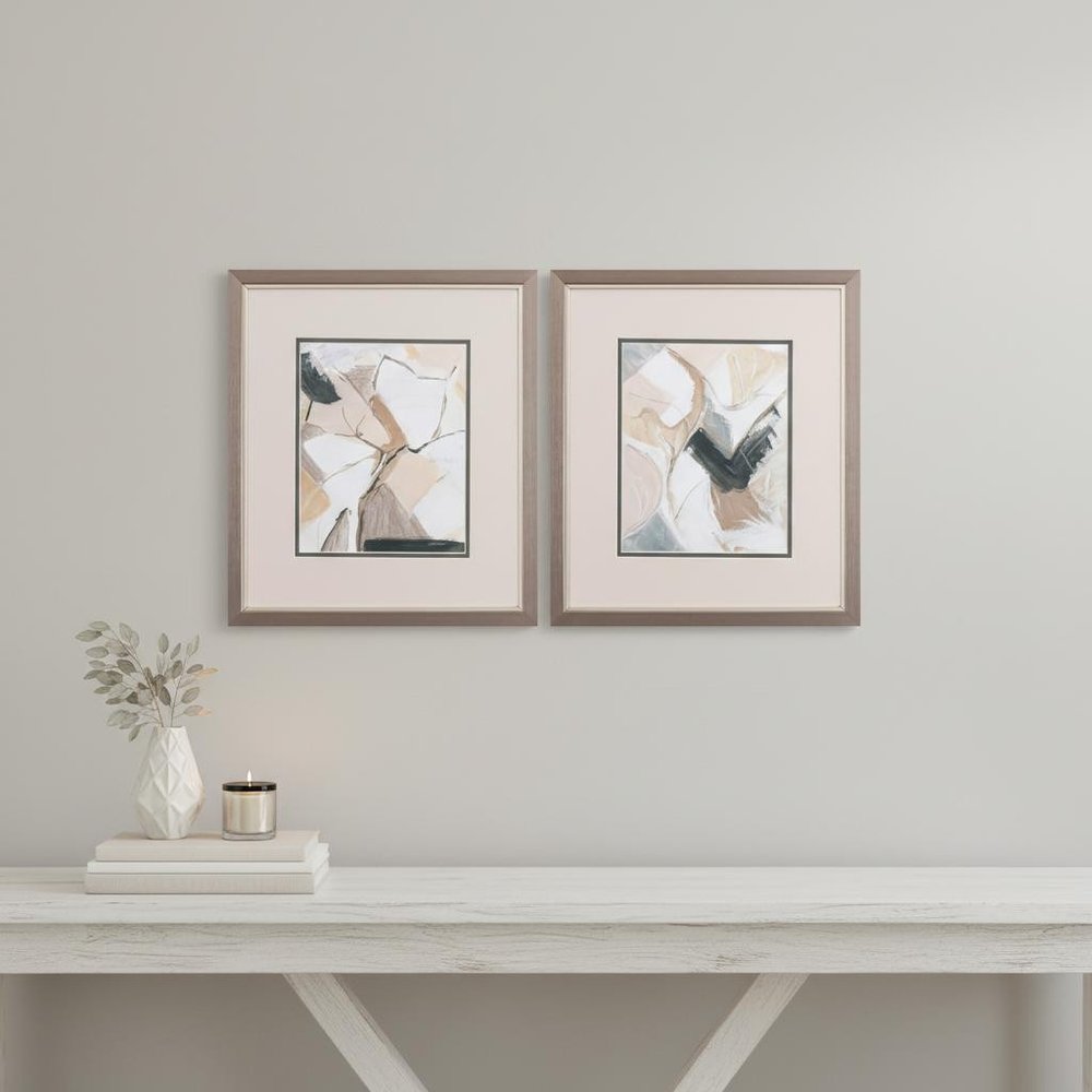 Marble Lines Silver Framed Wall Art — view 4