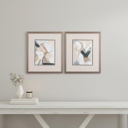 Marble Lines Silver Framed Wall Art