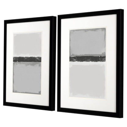 Soft Charcoals Black Framed Wall Art