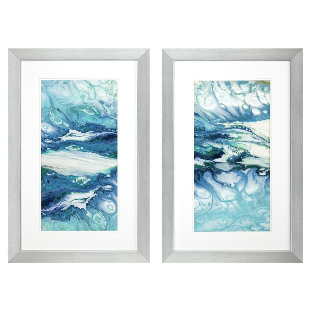 Marble Montage Silver Framed Wall Art — view 1