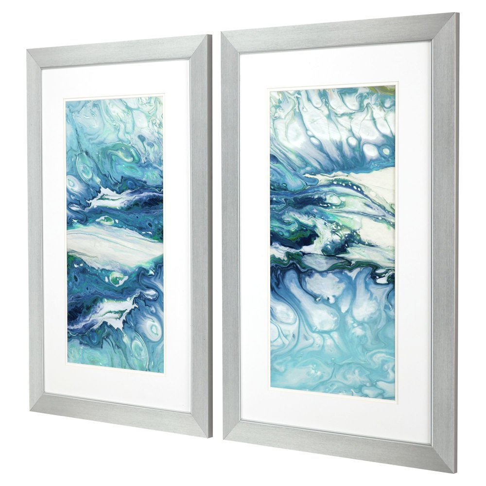 Marble Montage Silver Framed Wall Art — view 2