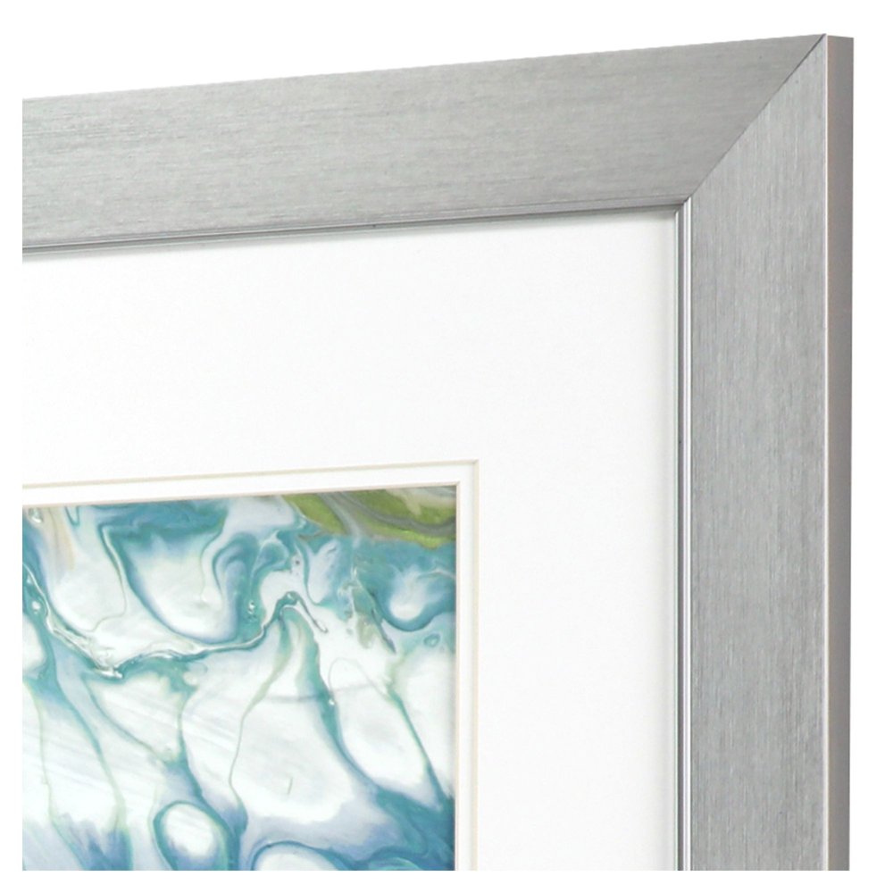 Marble Montage Silver Framed Wall Art