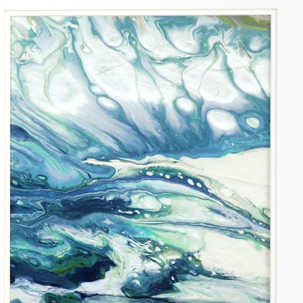 Marble Montage Silver Framed Wall Art
