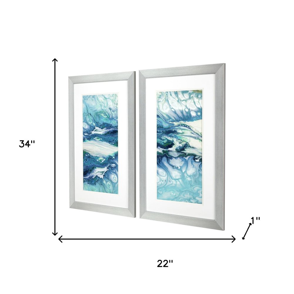 Marble Montage Silver Framed Wall Art — view 5