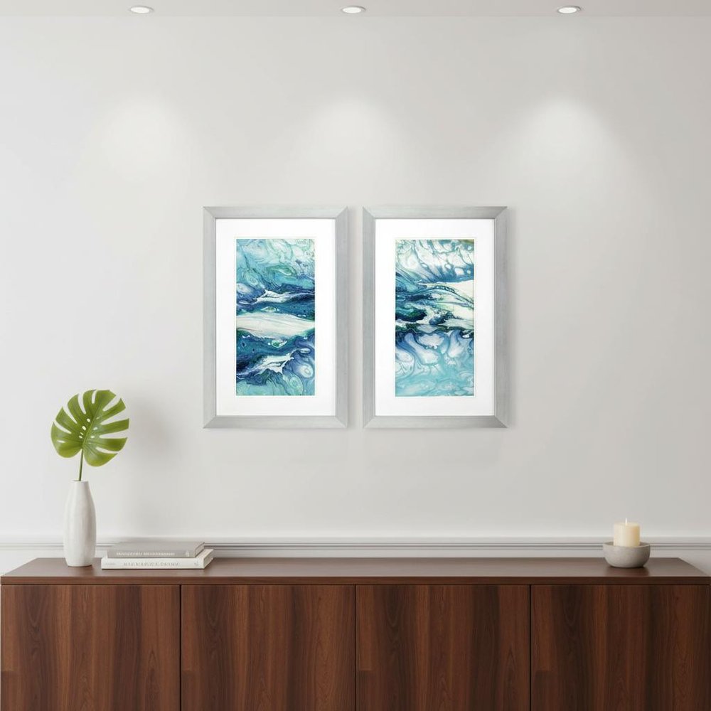 Marble Montage Silver Framed Wall Art — view 7