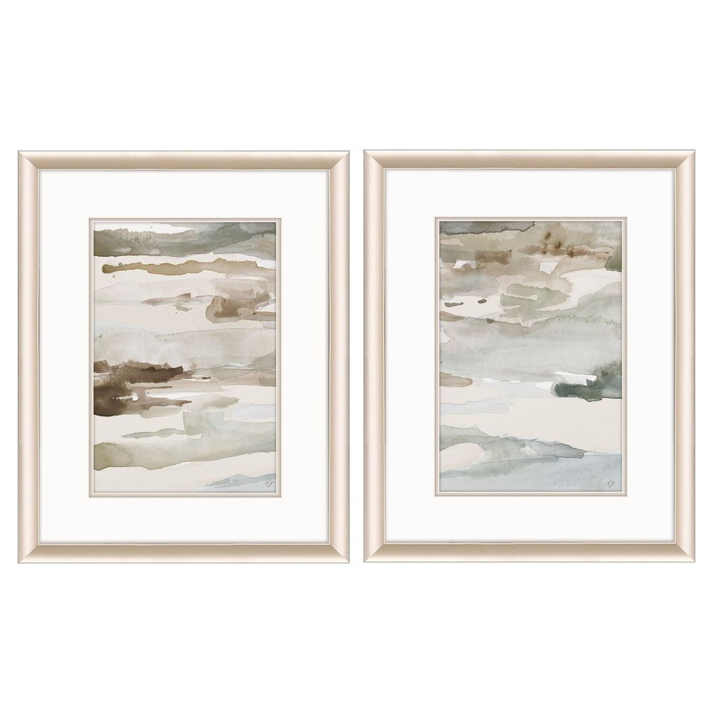 Many Layers Neutral Gold Framed Wall Art
