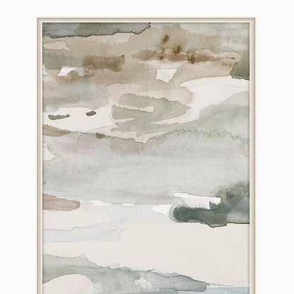 Many Layers Neutral Gold Framed Wall Art