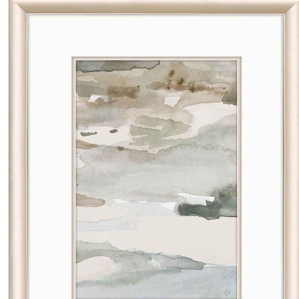 Many Layers Neutral Gold Framed Wall Art — view 5