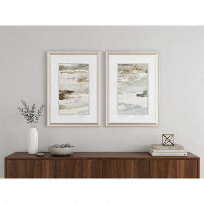 Many Layers Neutral Gold Framed Wall Art