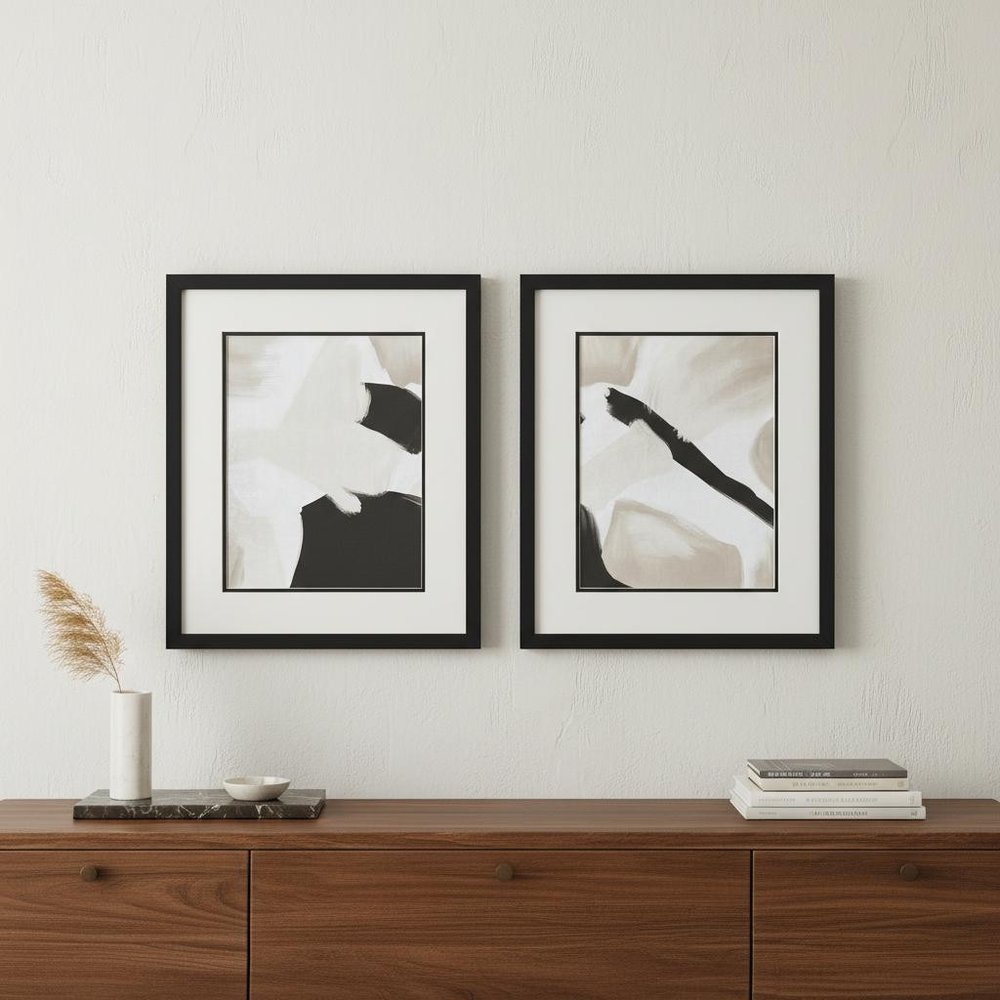 Contempo Black Framed Wall Art