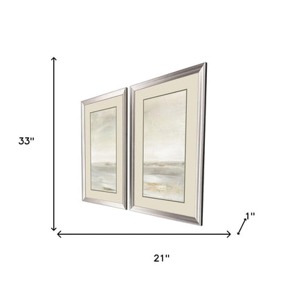Secluded Ocean Silver Framed Wall Art