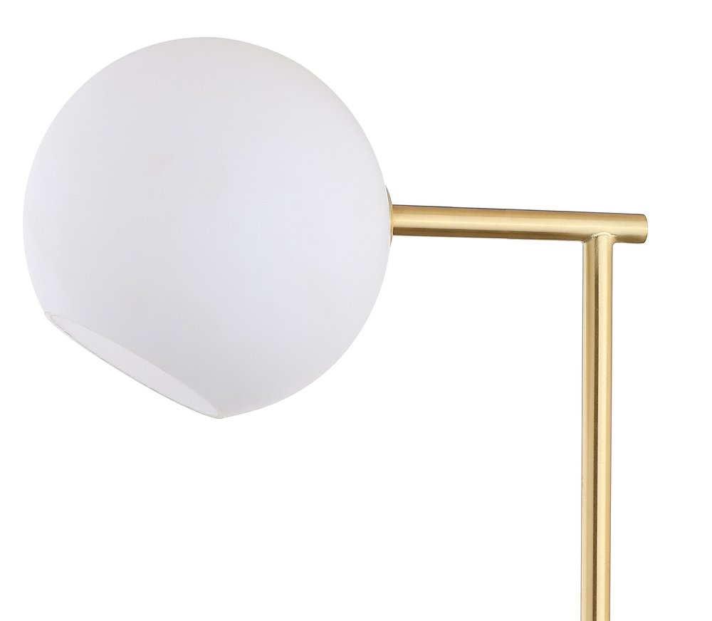 21" White Round Globe Lamp With Globe Shade — view 5