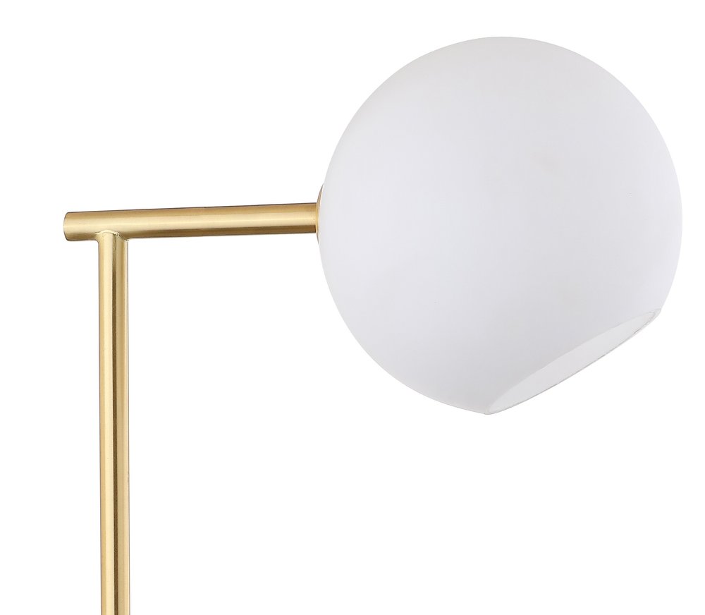 21" White Round Globe Lamp With Globe Shade — view 2
