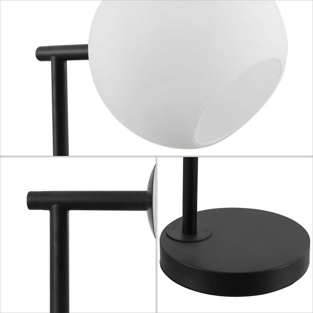 21" Black Novelty Table Lamp With Globe Shade HomeRoots