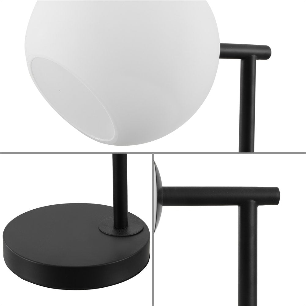 21" Black Novelty Table Lamp With Globe Shade HomeRoots