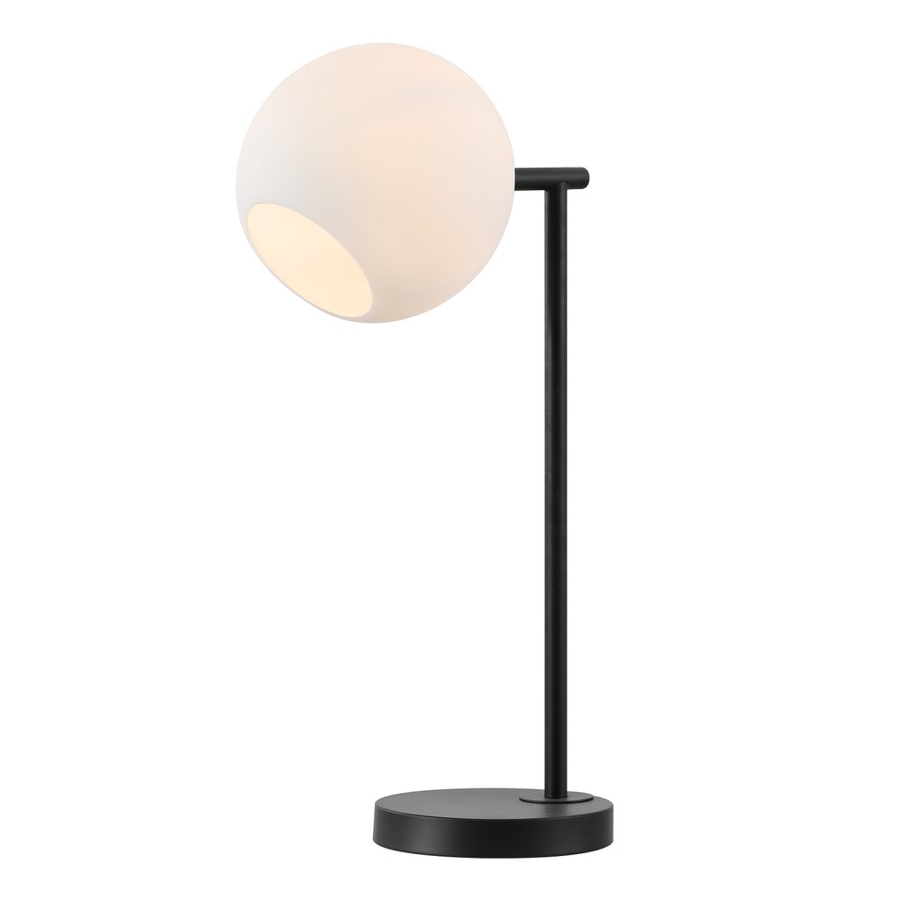 21" Black Novelty Table Lamp With Globe Shade HomeRoots