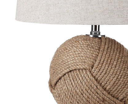 24" Brown Globe Table Lamp With Drum Shade HomeRoots