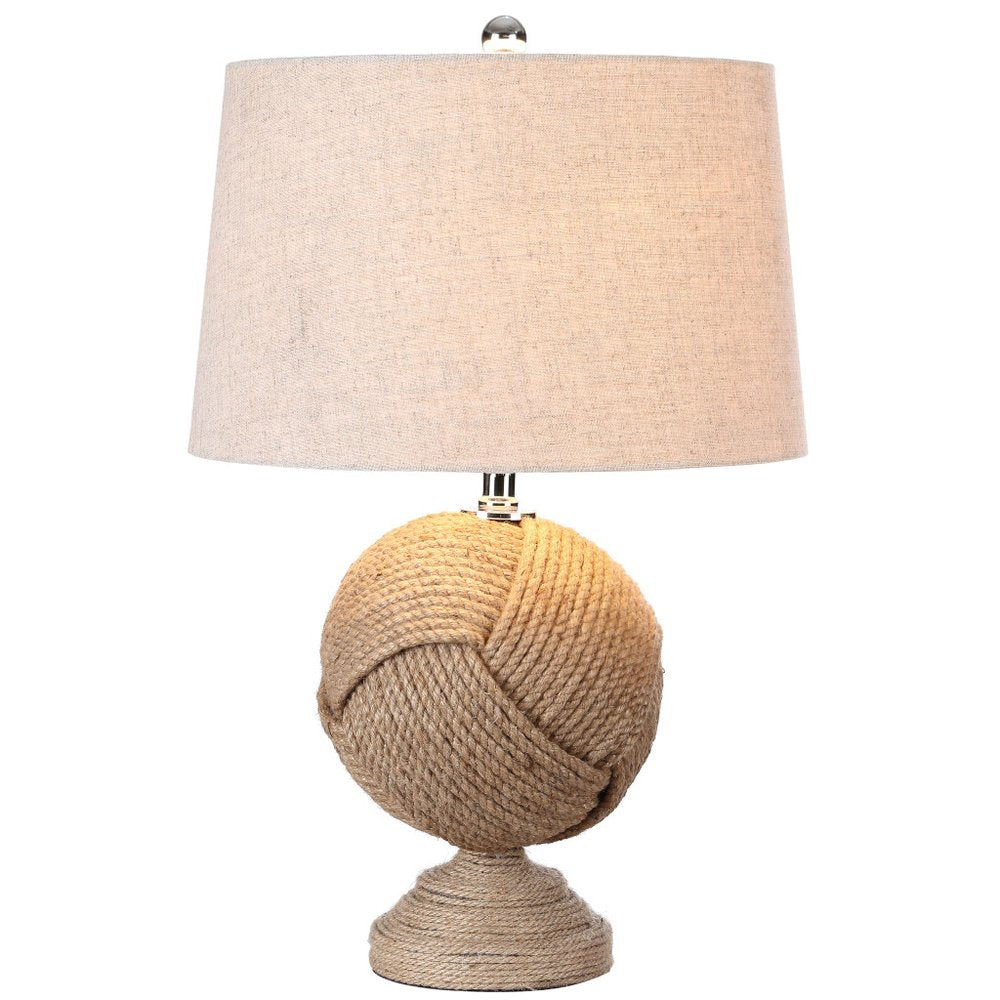 24" Brown Globe Table Lamp With Drum Shade HomeRoots