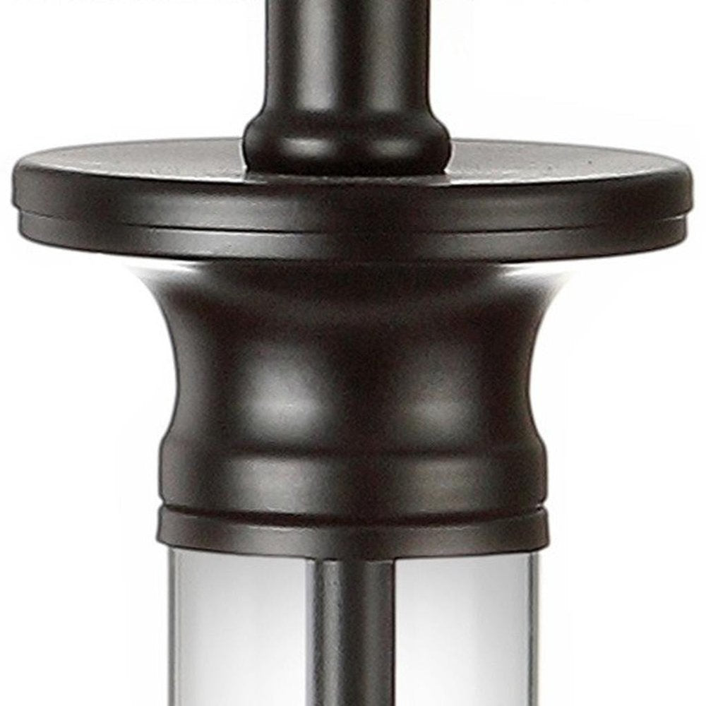 Set of Two 30" Black Table Lamps With Drum Shades — view 3