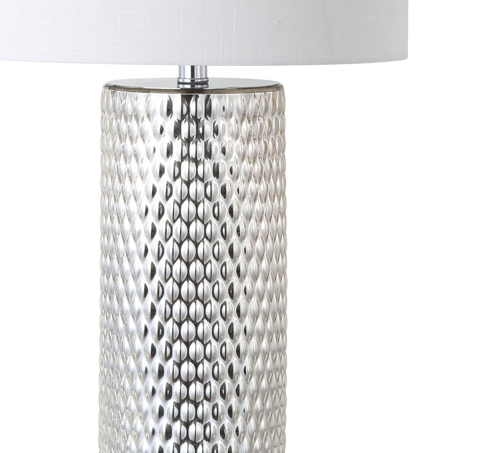 30" Silver Table Lamp With Drum Shade — view 3