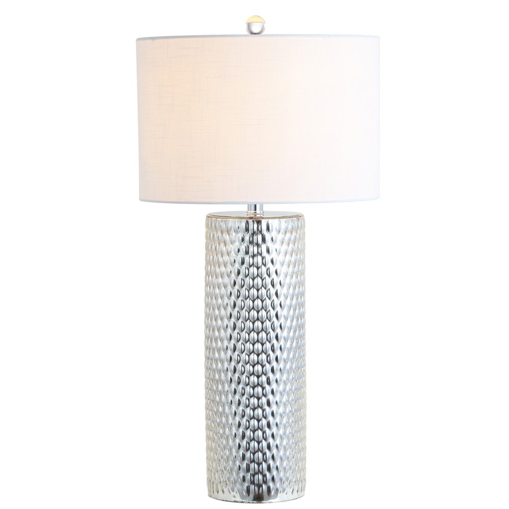 30" Silver Table Lamp With Drum Shade — view 4