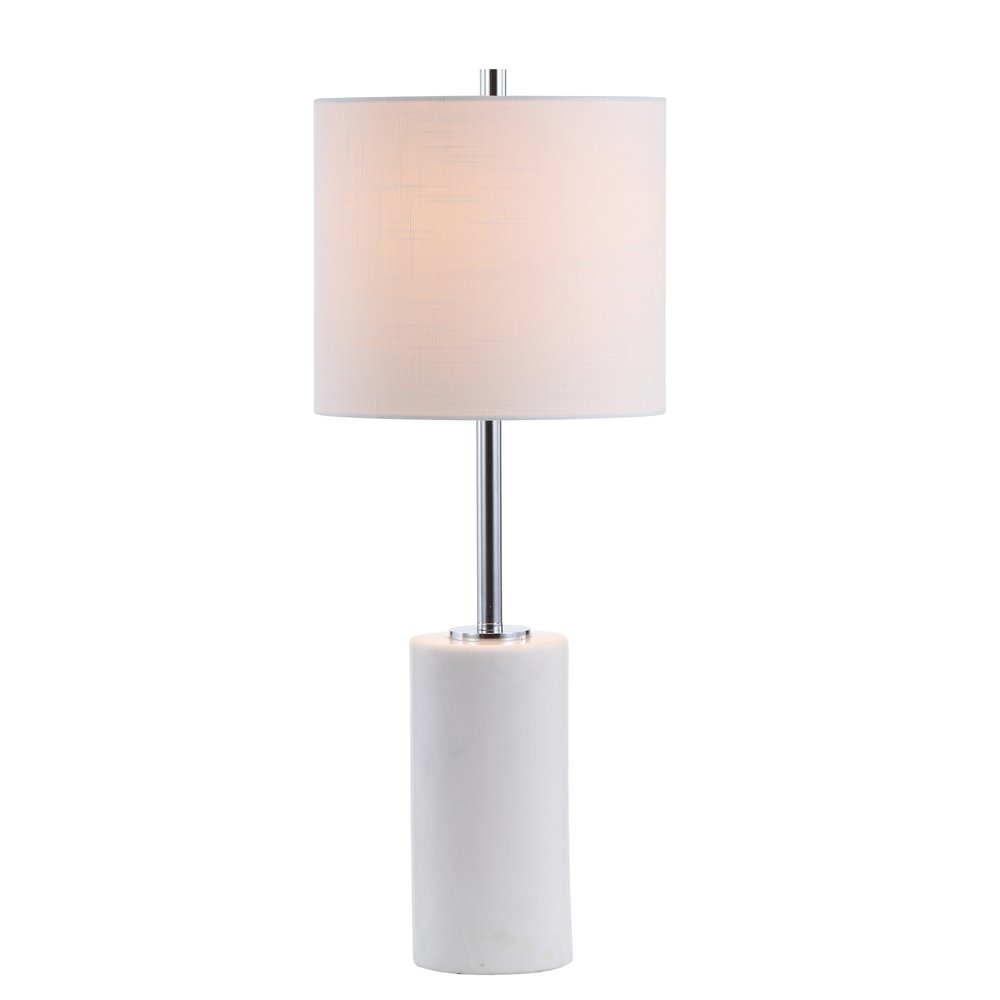 21" Clear And Gold Table Lamp With Drum Shade — view 2