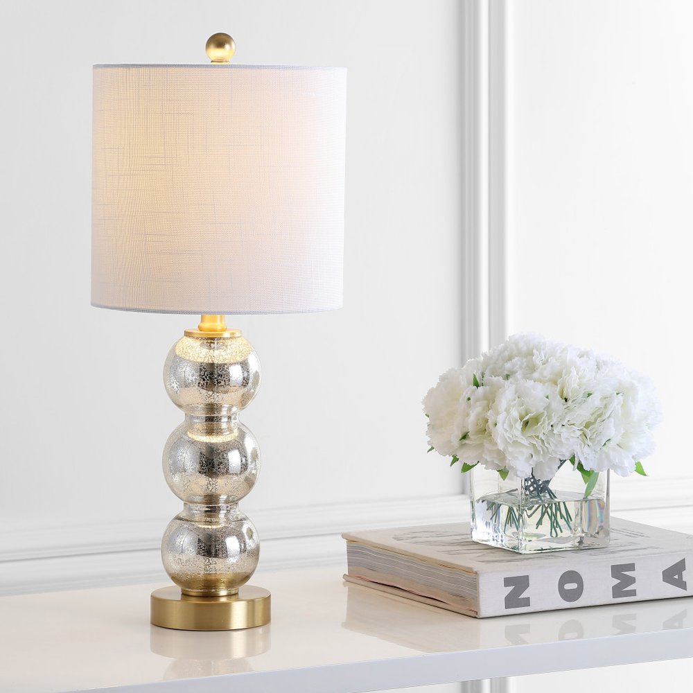 21" Gold Globe Table Lamp With Drum Shade HomeRoots