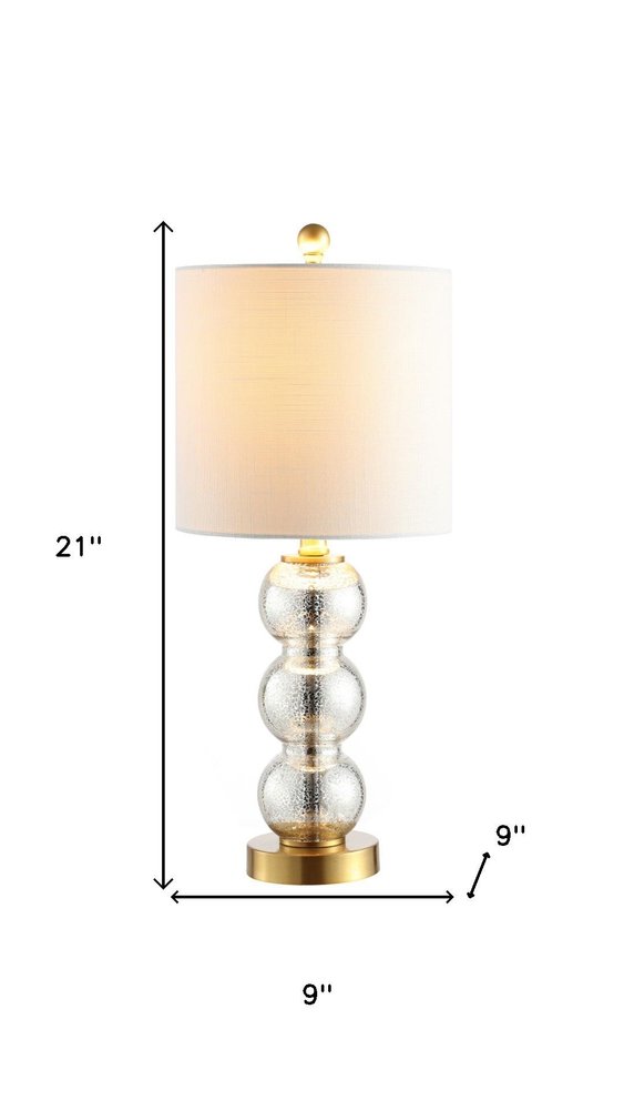 21" Gold Globe Table Lamp With Drum Shade HomeRoots