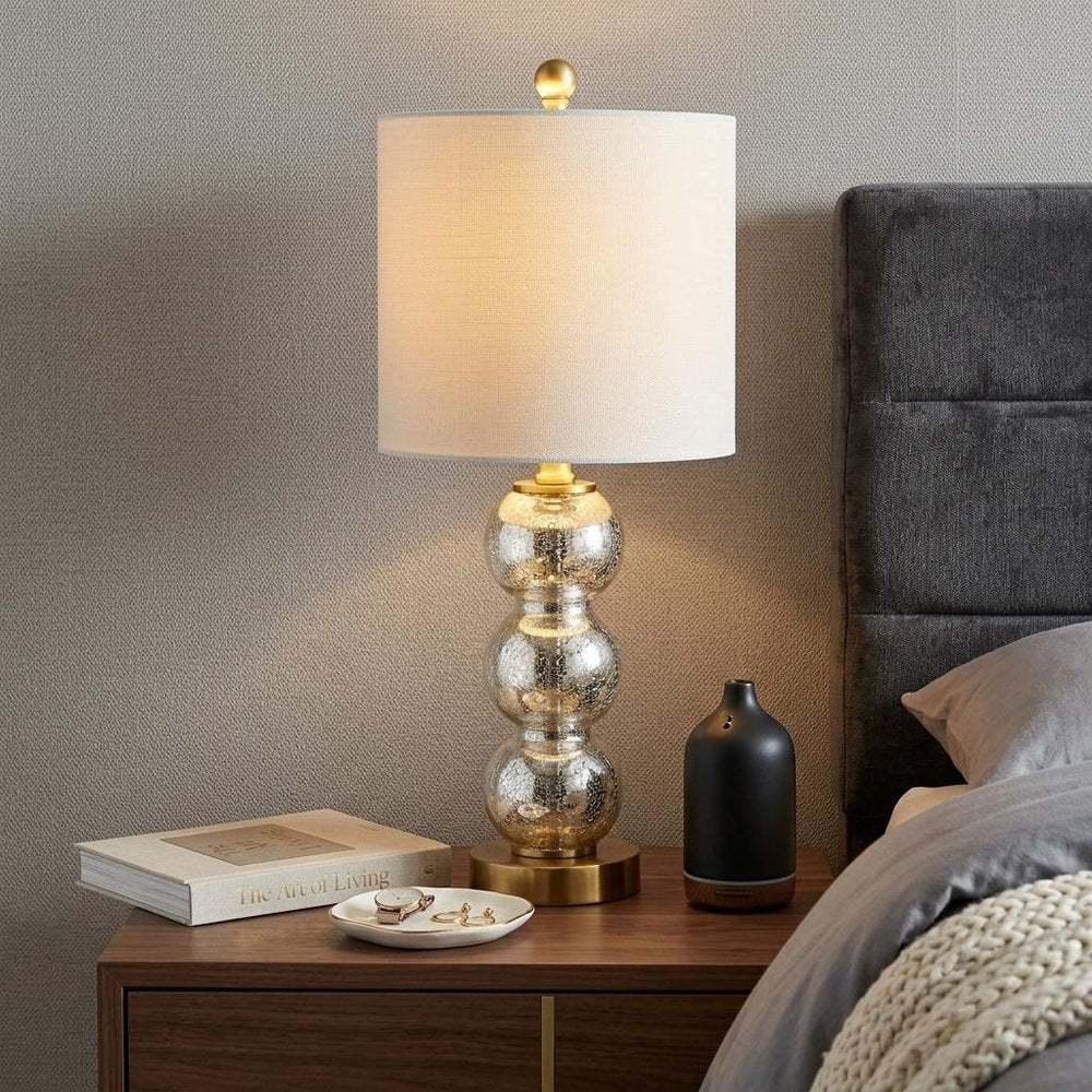 21" Gold Globe Table Lamp With Drum Shade HomeRoots
