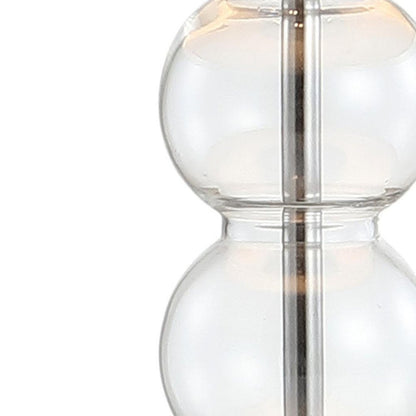 21" Silver Novelty Table Lamp With Globe Shade HomeRoots