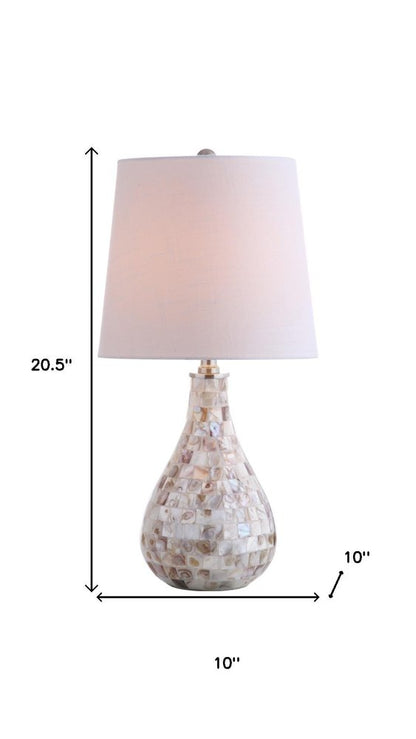 21" Clear Novelty Desk Lamp With Drum Shade HomeRoots