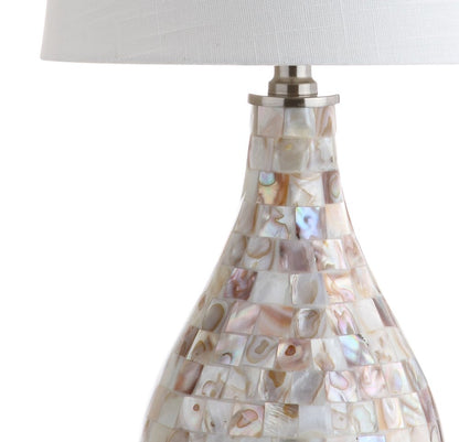 21" Clear Novelty Desk Lamp With Drum Shade HomeRoots