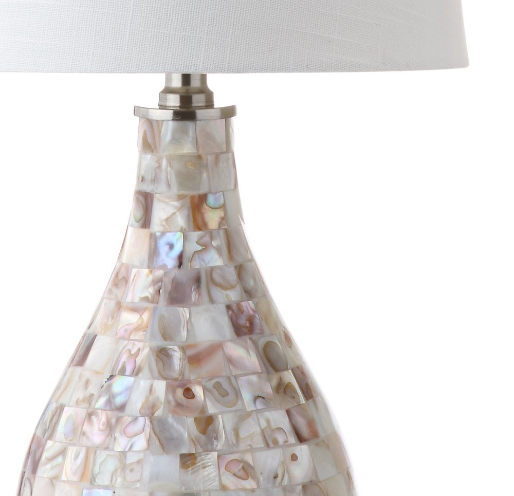 21" Clear Novelty Desk Lamp With Drum Shade HomeRoots