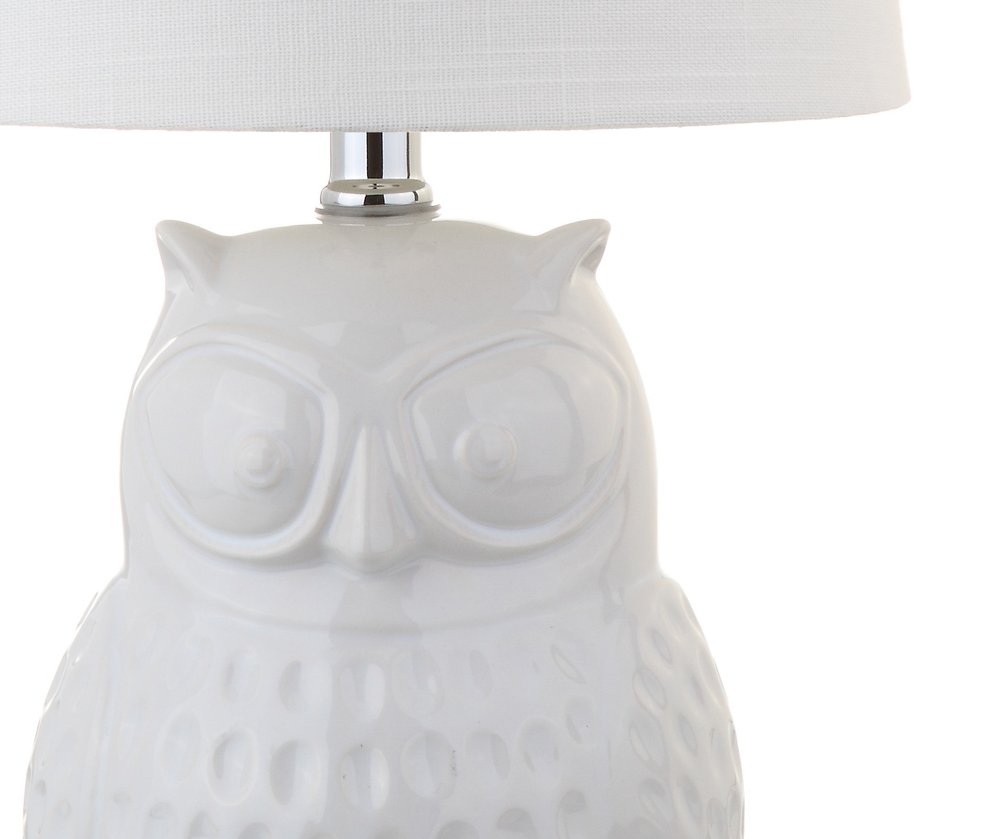21" Clear Novelty Desk Lamp With Drum Shade HomeRoots