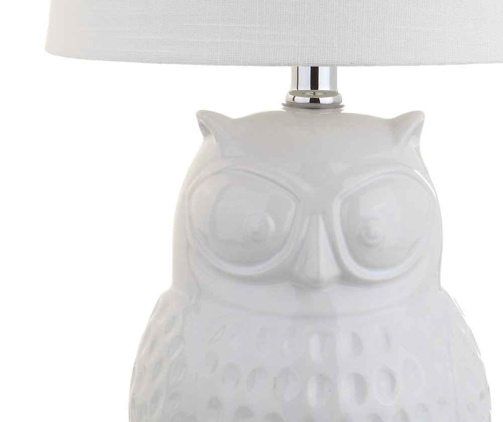 21" Clear Novelty Desk Lamp With Drum Shade HomeRoots
