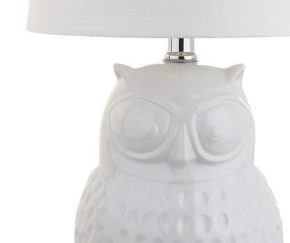 21" Clear Novelty Desk Lamp With Drum Shade HomeRoots